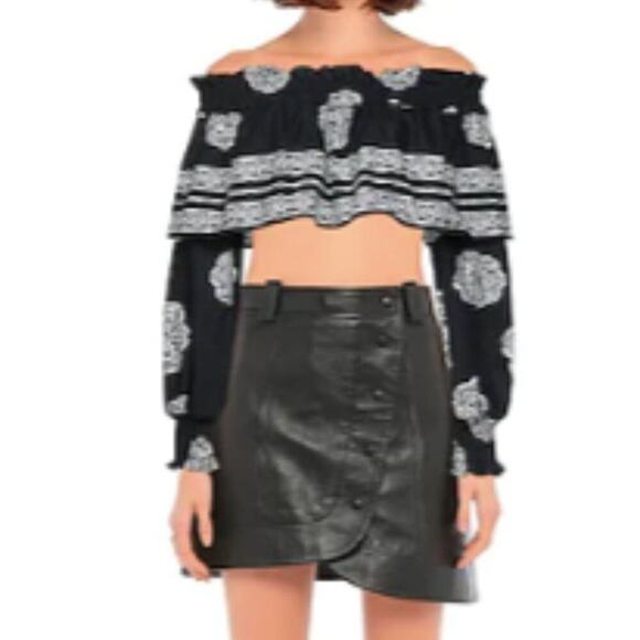 Tensione In long sleeve crop Top Black M - Picture 4 of 8